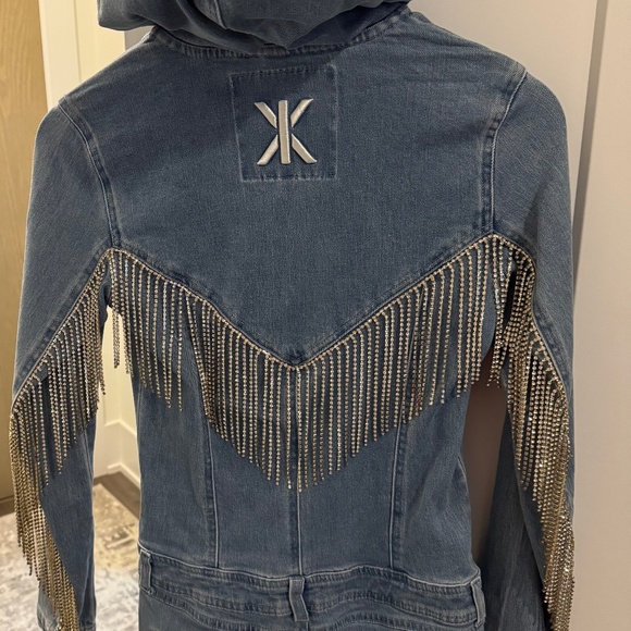 OnePiece Denim Rhinestone Fringe Shorts - Picture 2 of 3